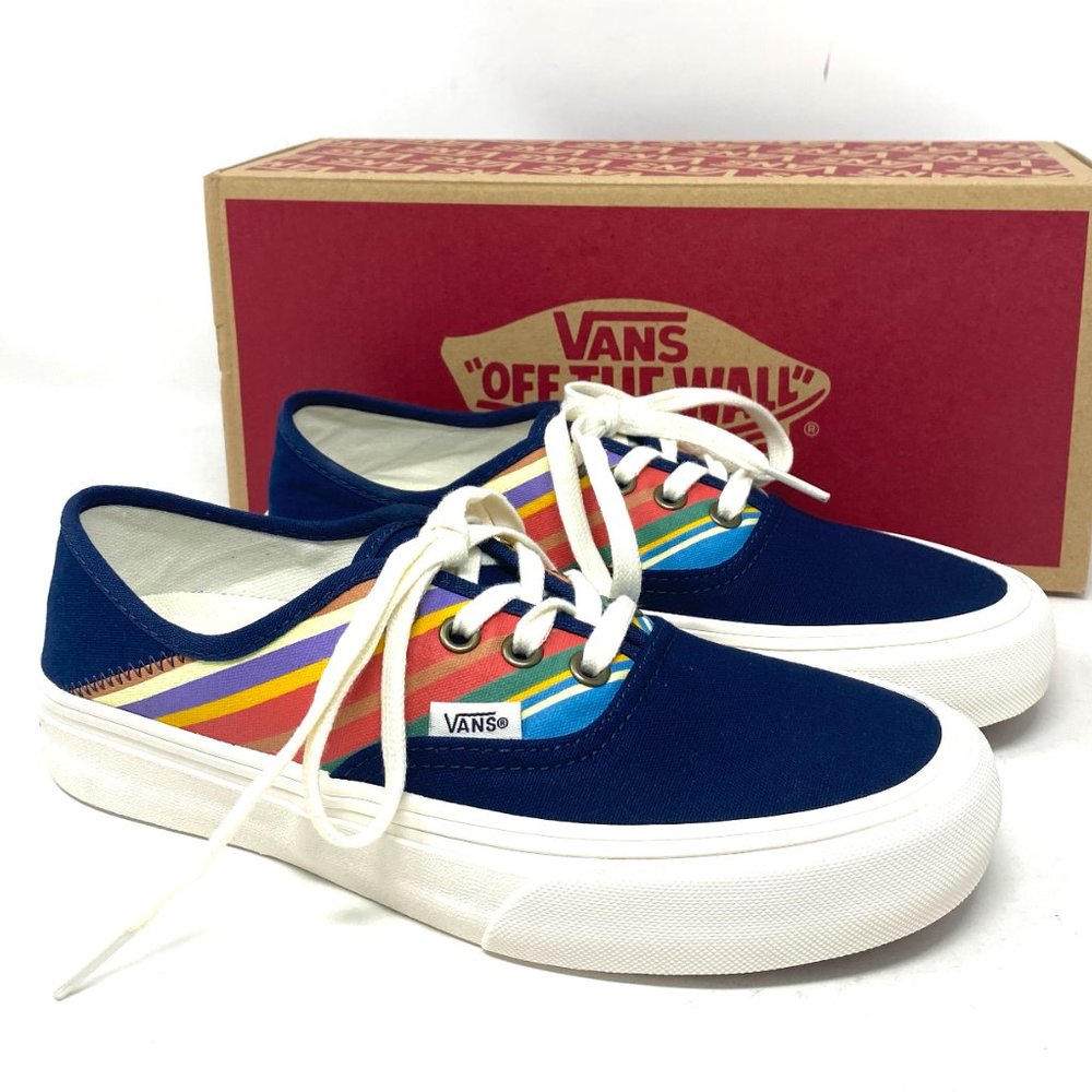 VANS Authentic Sf Retro Stripes Dress Blue Women's Size 7 VN0A3MU61B - Picture 4 of 11